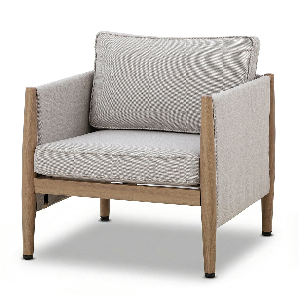 Burford 3 Seater Sofa Set with Rectangular Sintered Stone Table - Almond