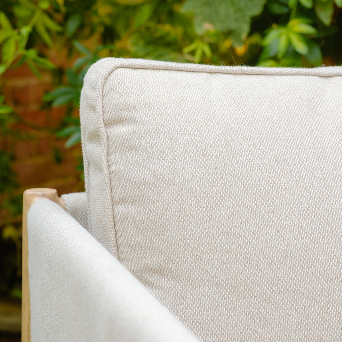 Burford Large Corner Sofa Set with Rising Table & Seasonsure Cushions - Almond