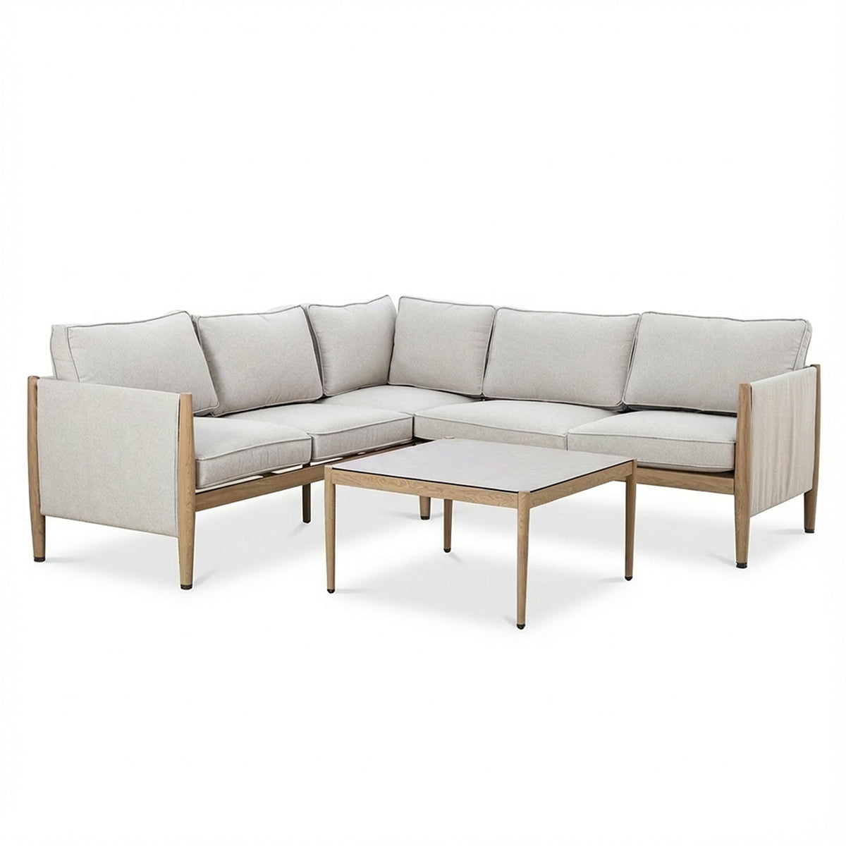 Burford Small Corner Sofa Set - with Seasonsure Cushions - Almond