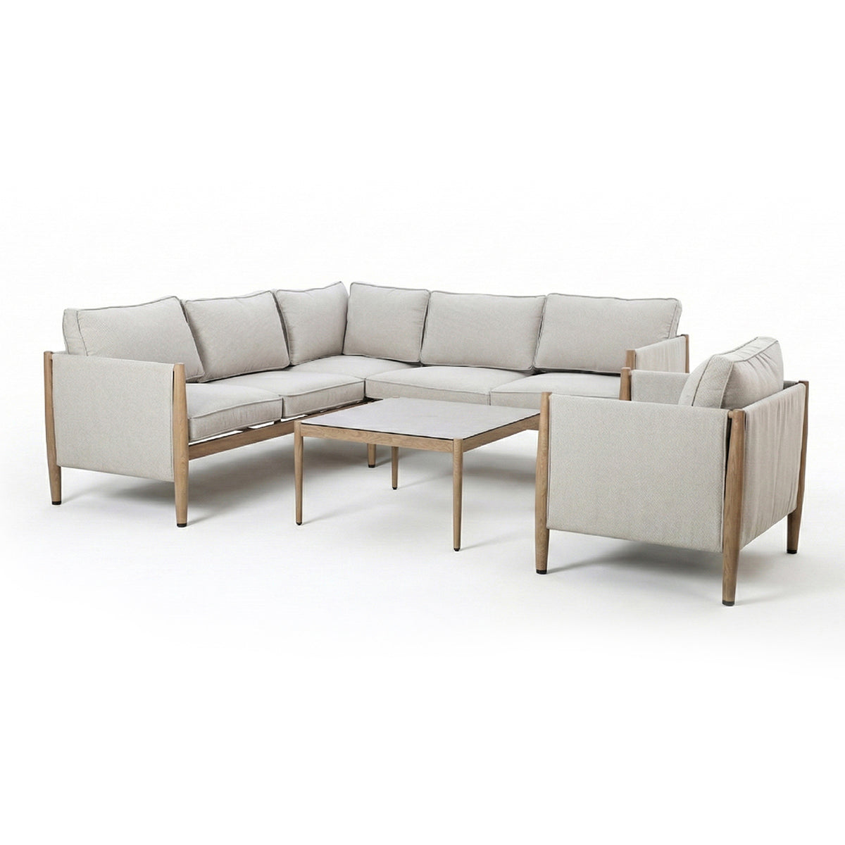 Burford Small Corner Sofa Set - with Seasonsure Cushions - Almond