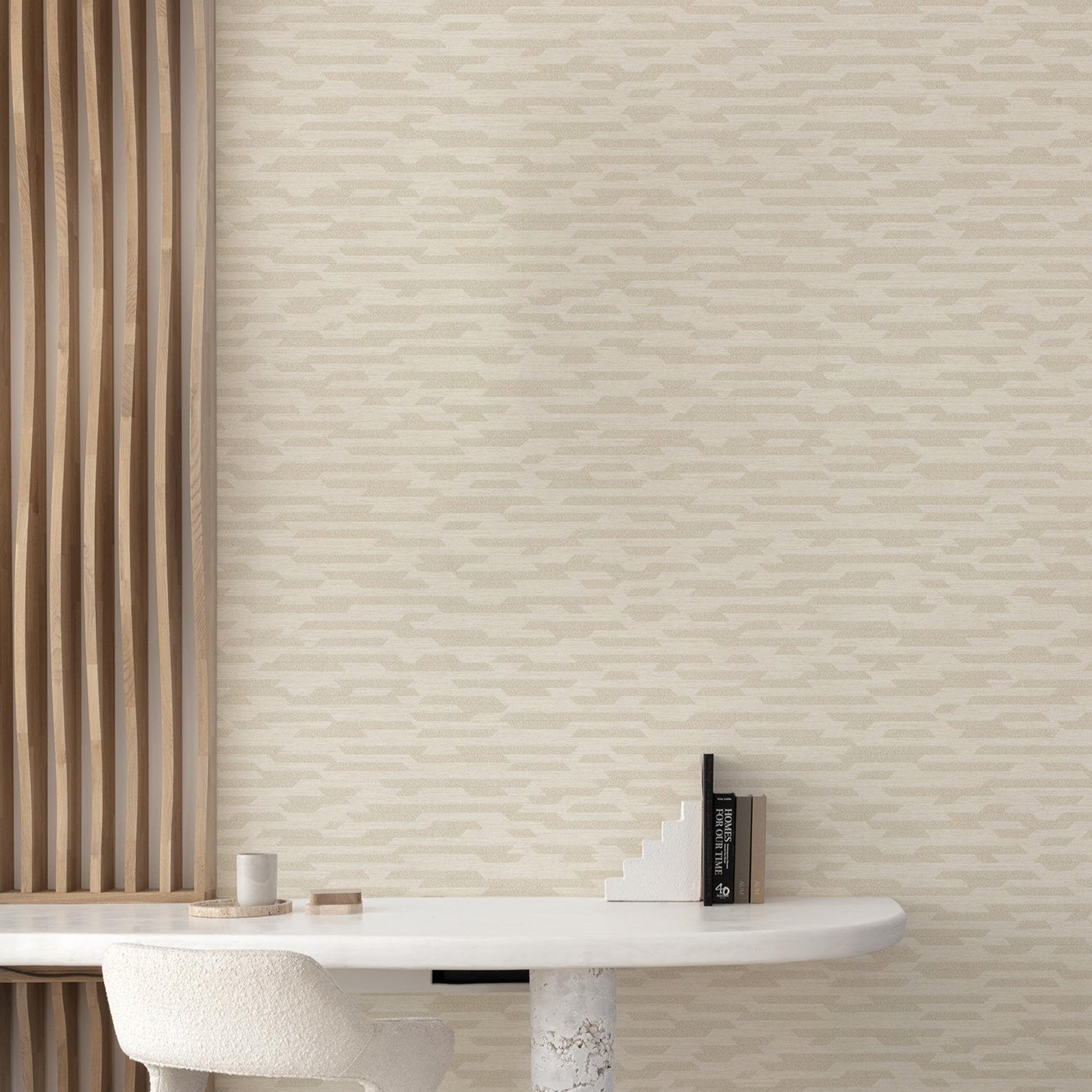 Grandeco Belize Dioriet Greige Wallpaper Roll 10m x 53cm