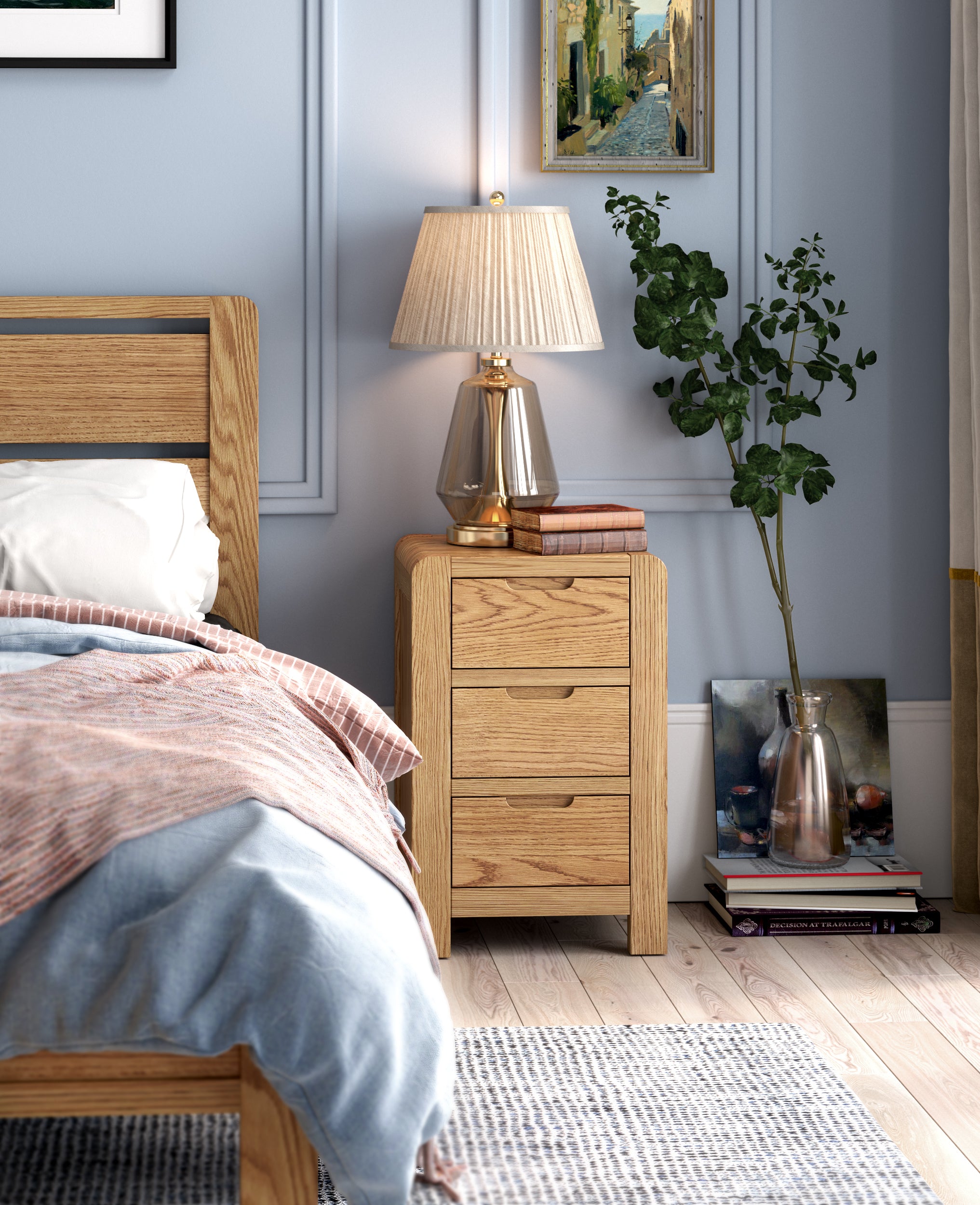 Kingsley Solid Oak Bedside Table