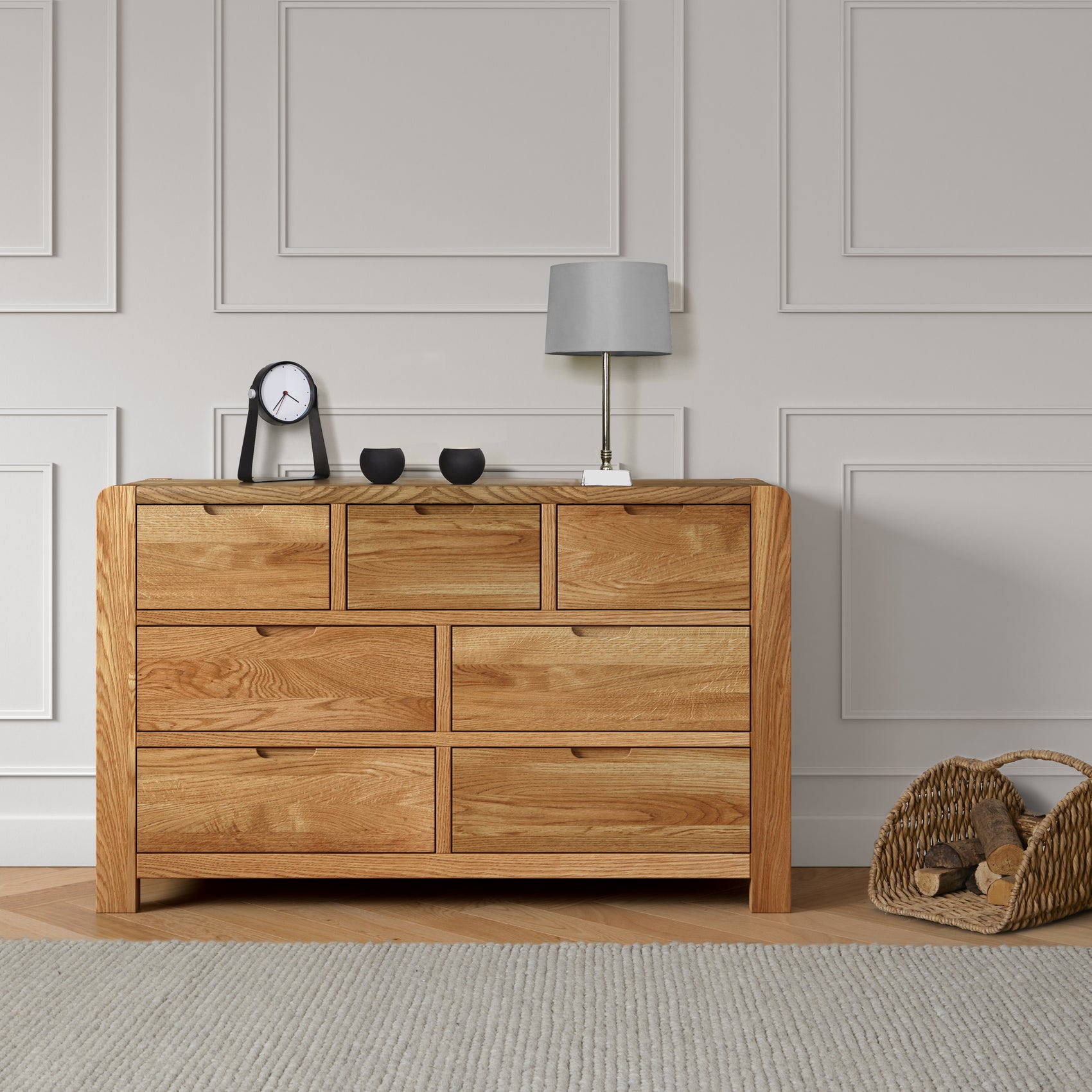 Kingsley Solid Oak Chest 3 Over 4