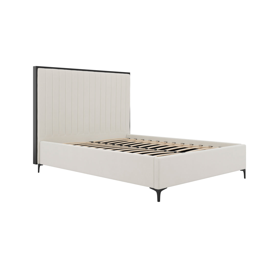 Berkeley Cream & Black Velvet Super King Size Bed