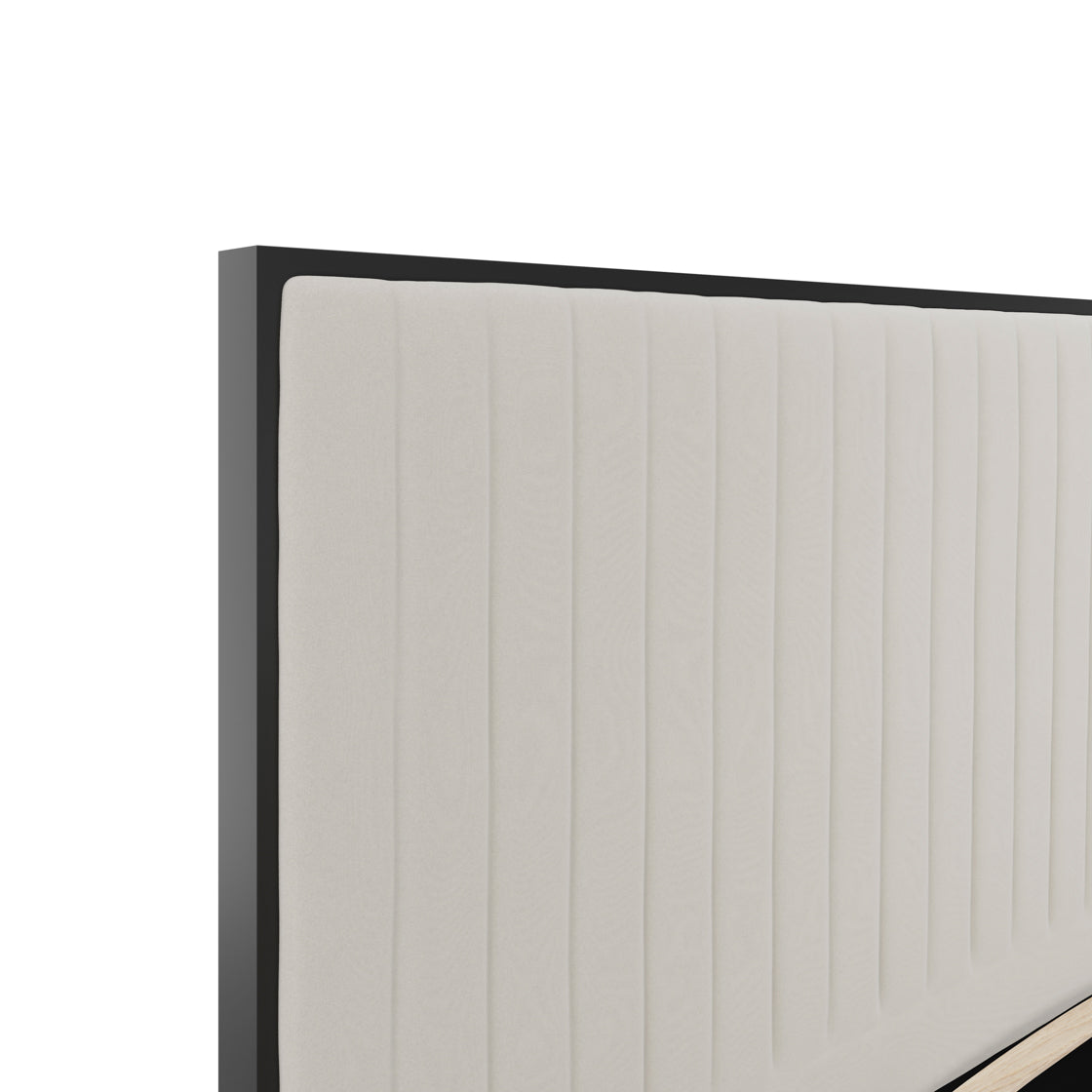 Berkeley Cream & Black Velvet Double Bed