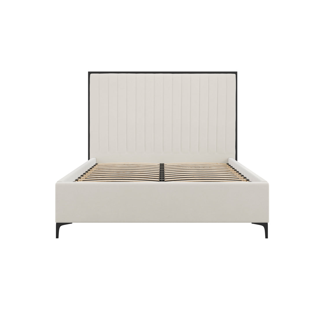 Berkeley Cream & Black Velvet Double Bed