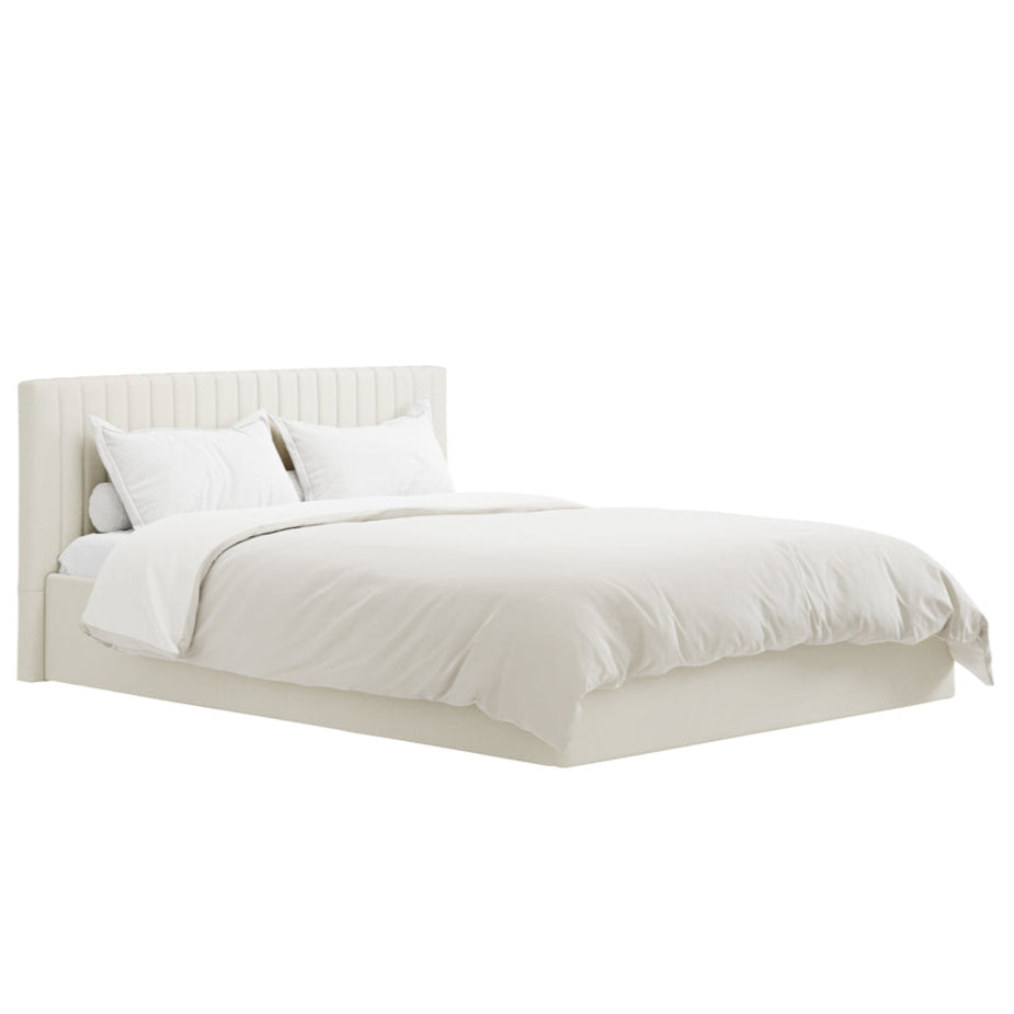 Berlin Milk Ottoman King Size Bed