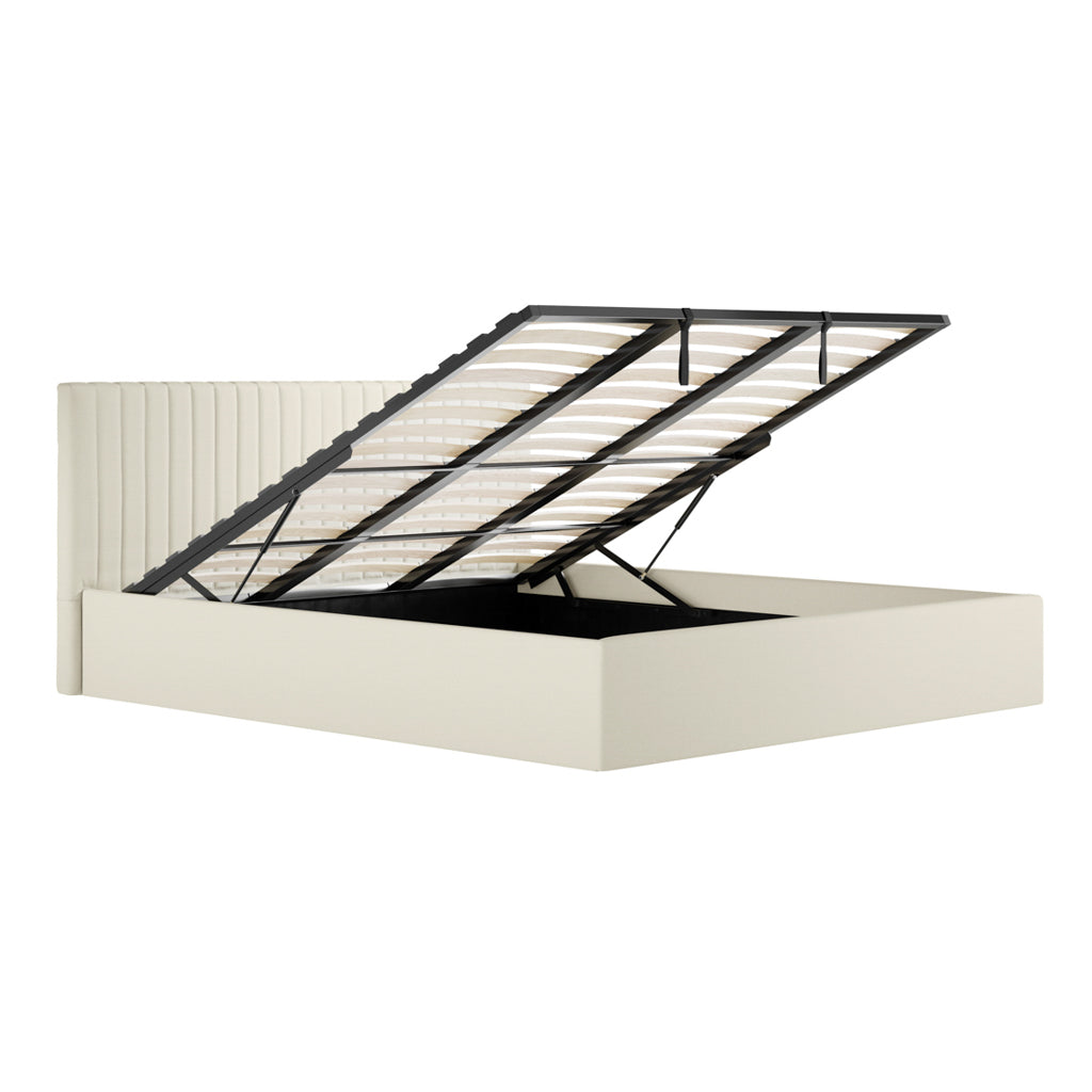Berlin Milk Ottoman Super King Size Bed
