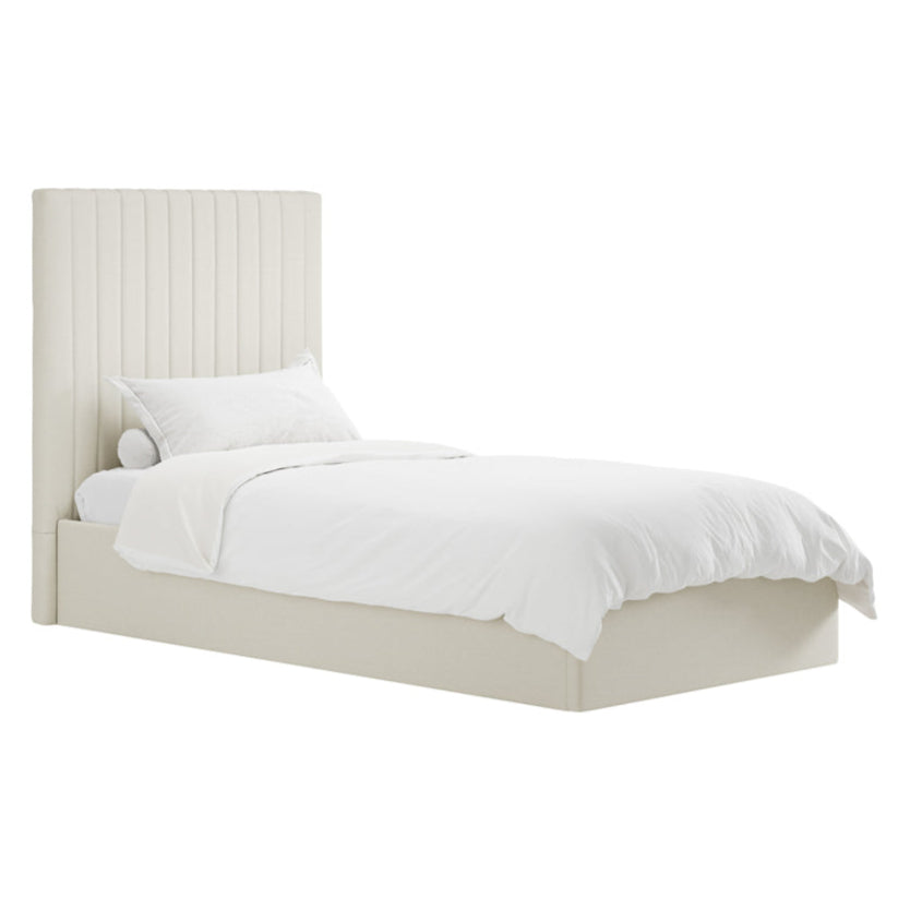 Berlin Milk Tall Ottoman Single Bed