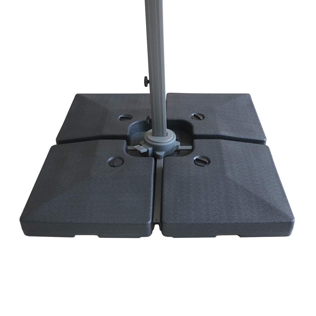 Helios 3m x 3m Square Rotating Cantilever Parasol with Base - Oil Green