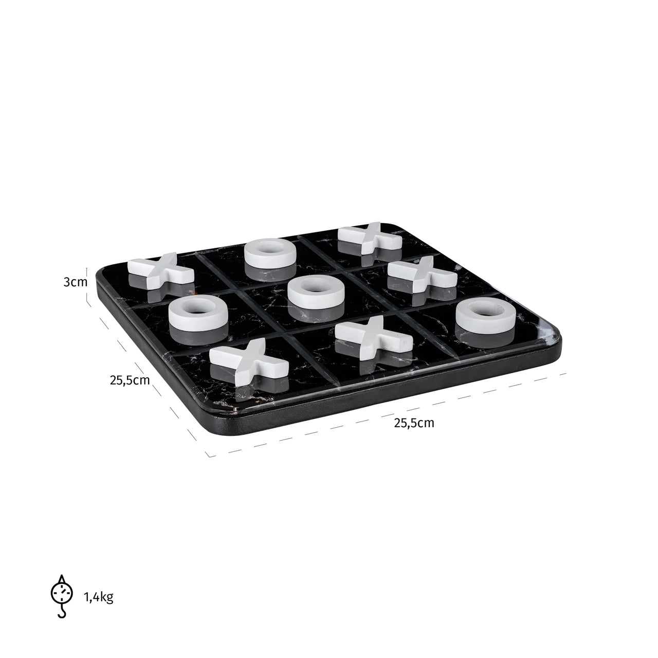 Richmond Interiors Trixi Black & White Tic Tac Toe Board
