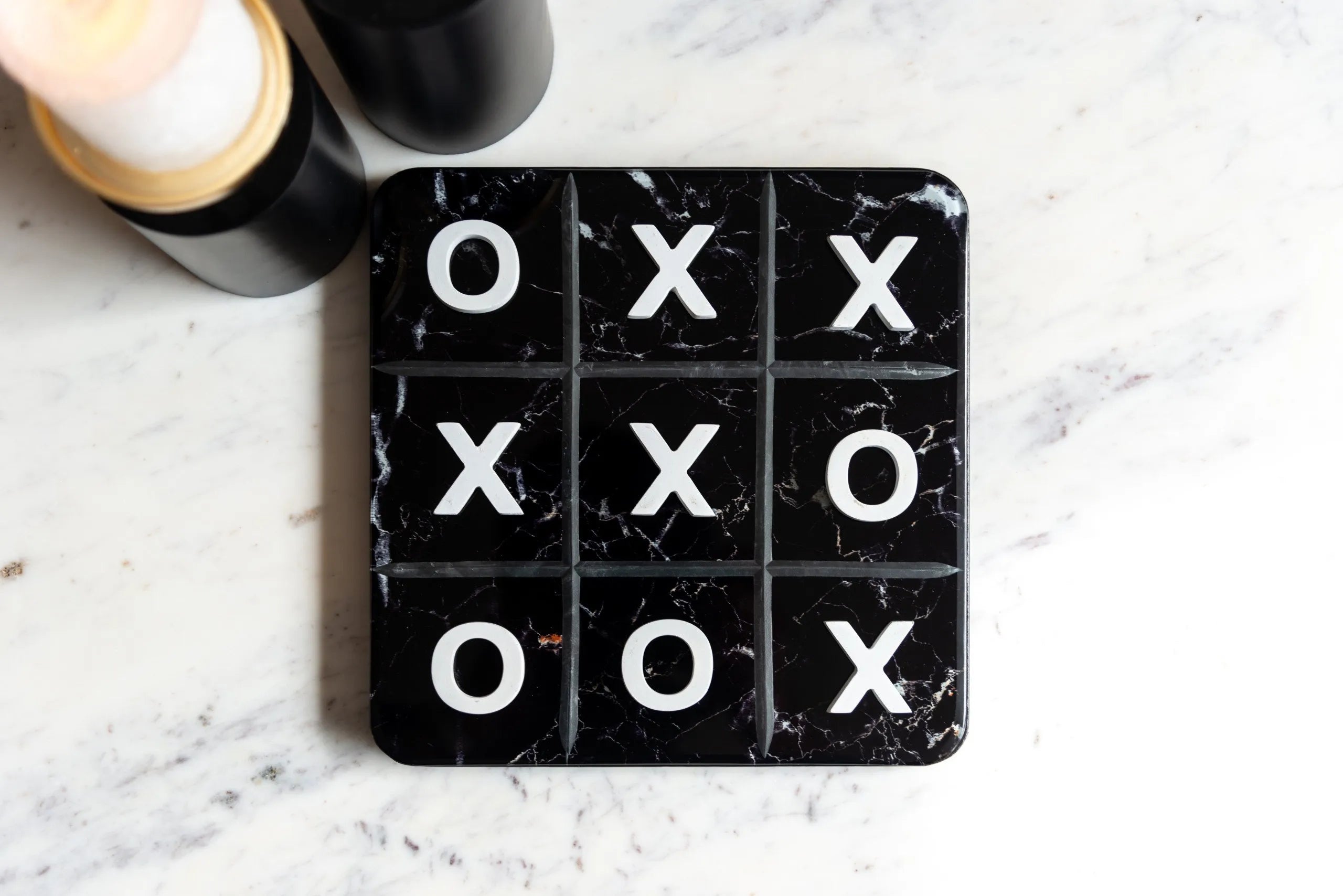 Richmond Interiors Trixi Black & White Tic Tac Toe Board