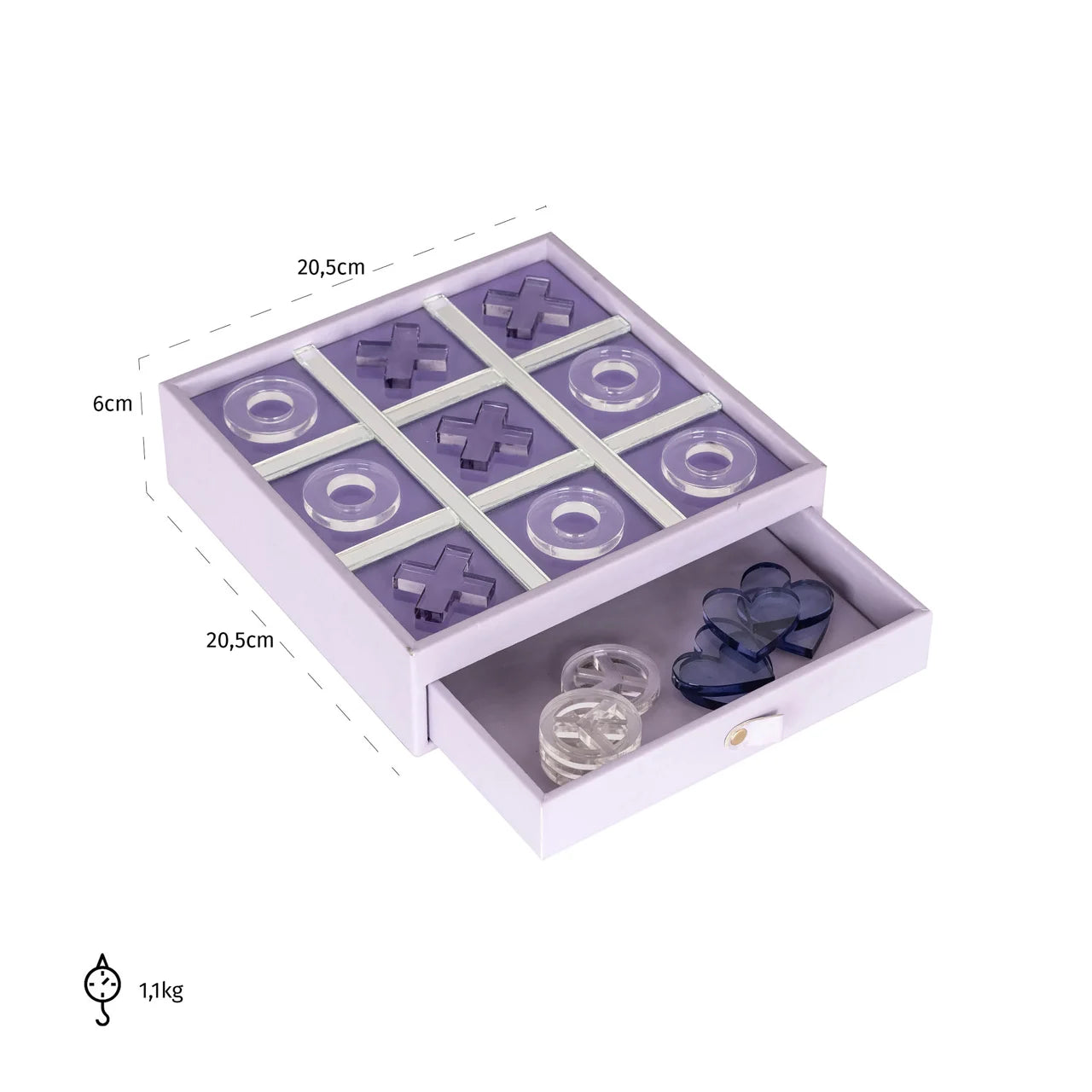 Richmond Interiors Jay Lilac Tic Tac Toe Decorative Board