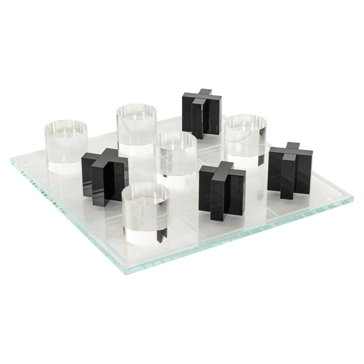 Richmond Interiors Zala Glass Tic Tac Toe Decorative Board