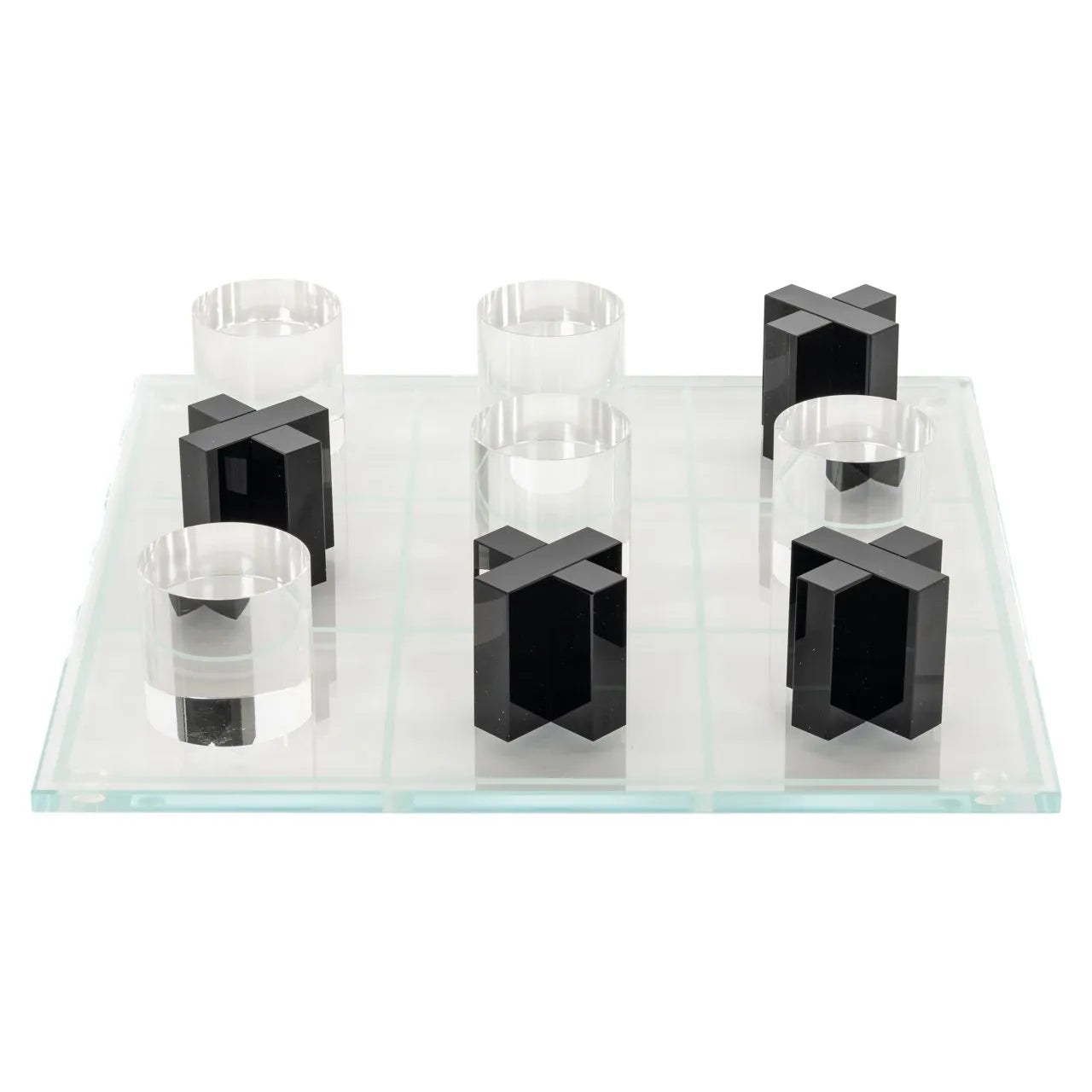 Richmond Interiors Zala Glass Tic Tac Toe Decorative Board