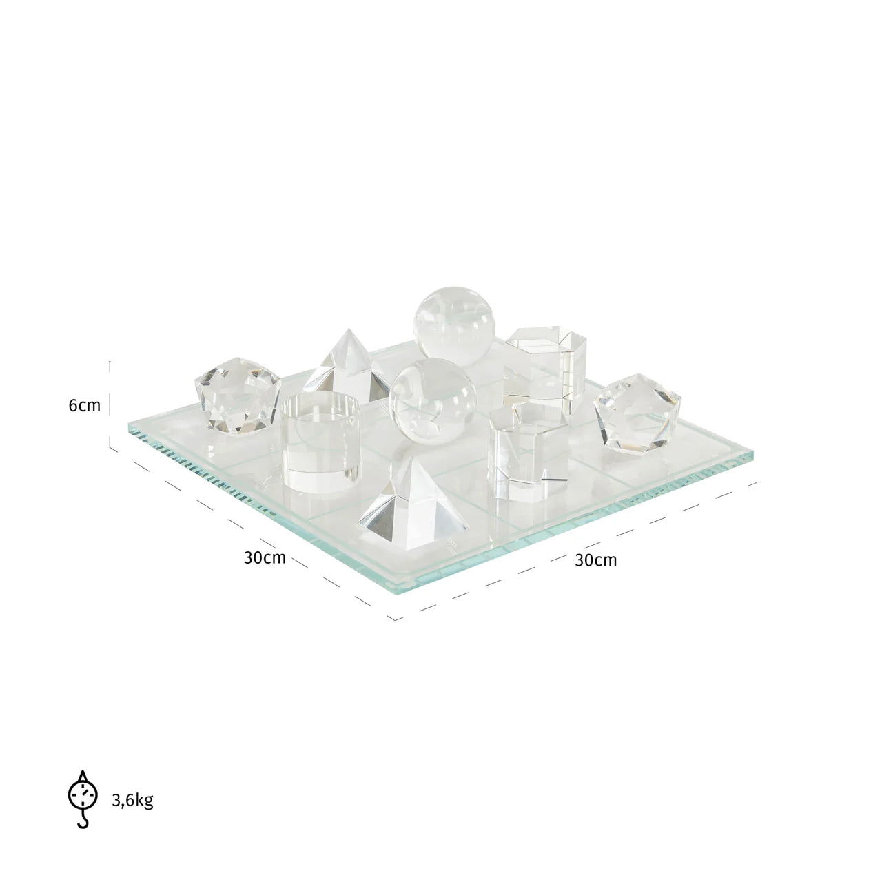 Richmond Interiors Art Deco Ami Crystal Glass Board Game