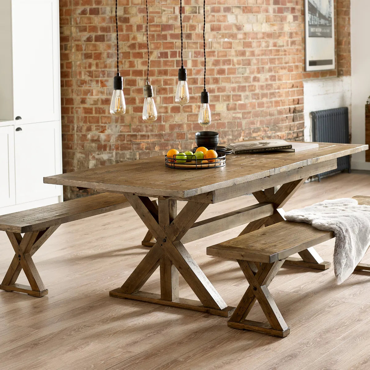 Allenby Pine Wood Extending Dining Table Table