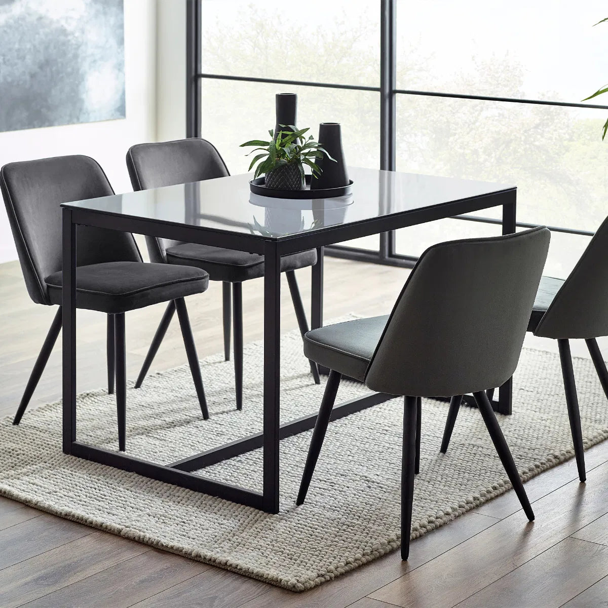 Mayfair Smoked Glass Dining Table