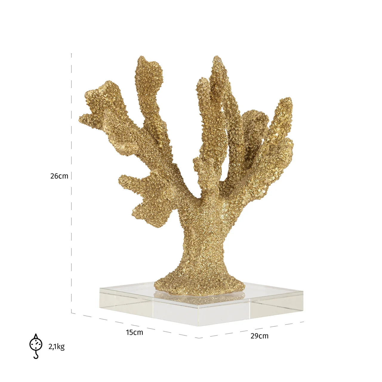 Richmond Interiors Mette Gold Faux Coral Ornament