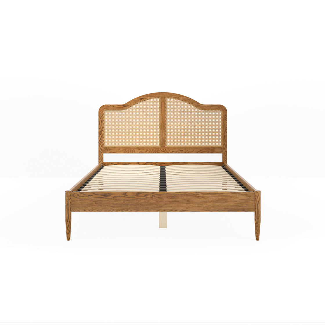 Claude Smoked Wood Double Bed