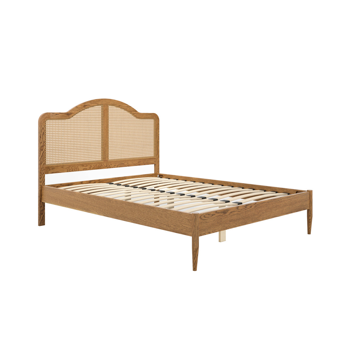 Claude Smoked Wood Double Bed