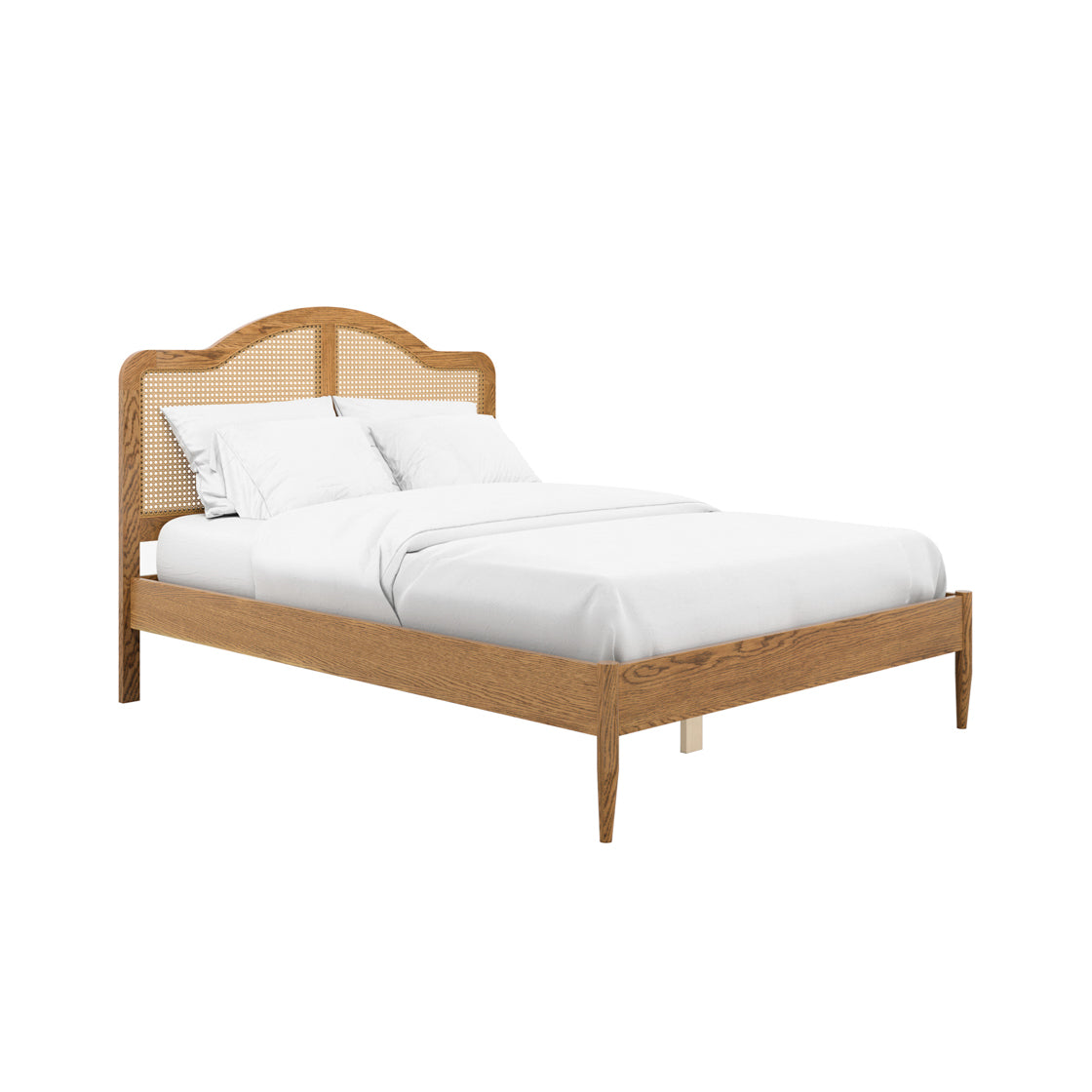 Claude Smoked Wood Double Bed