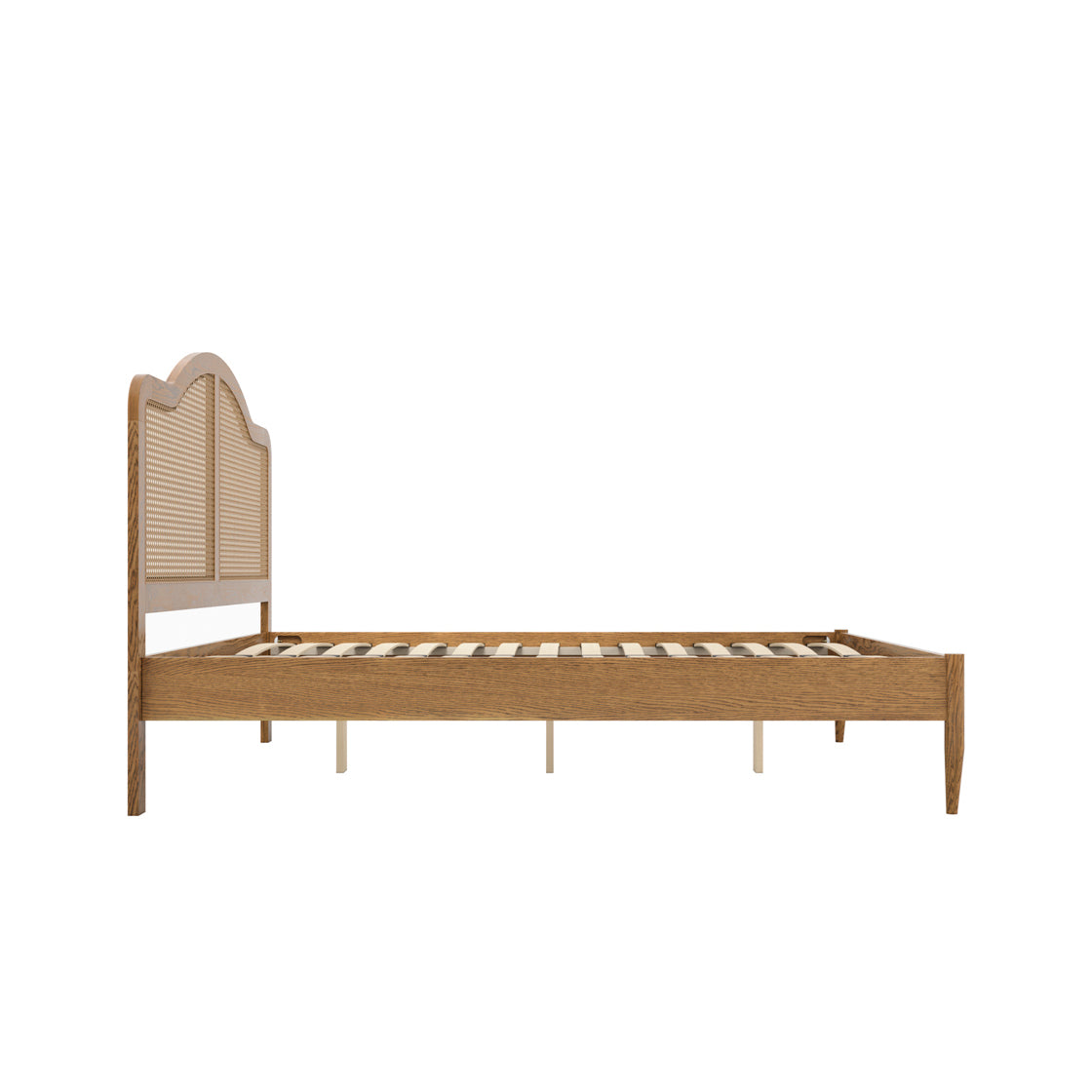 Claude Smoked Wood Double Bed