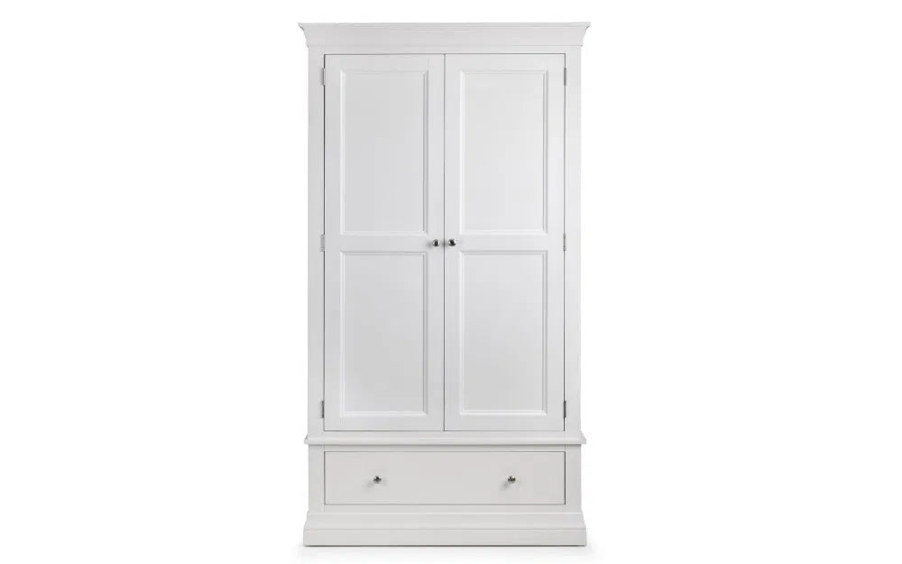 Fidel Surf White Wood Double Wardrobe