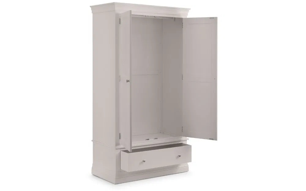 Fidel Light Grey Wood Double Wardrobe