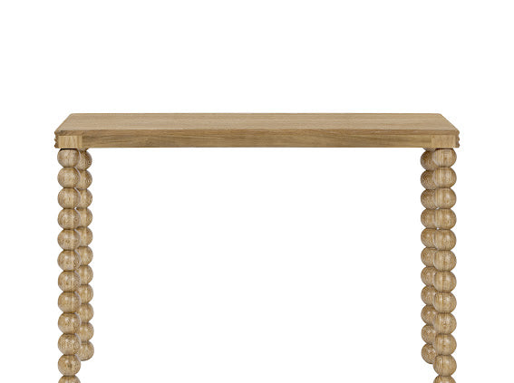 DI Designs Bedwyn Sphere Natural Oak Wood Console Table