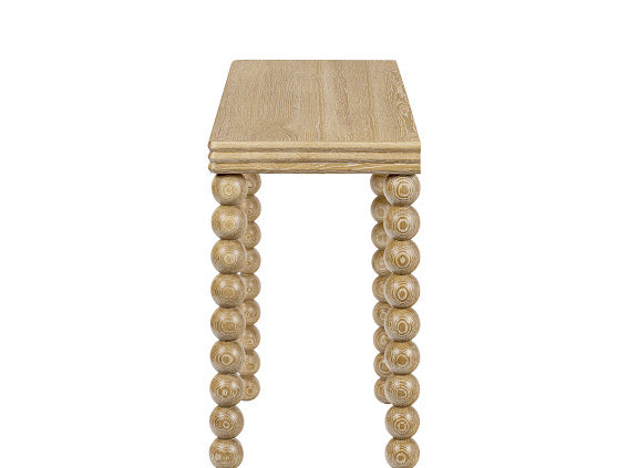 DI Designs Bedwyn Sphere Natural Oak Wood Console Table