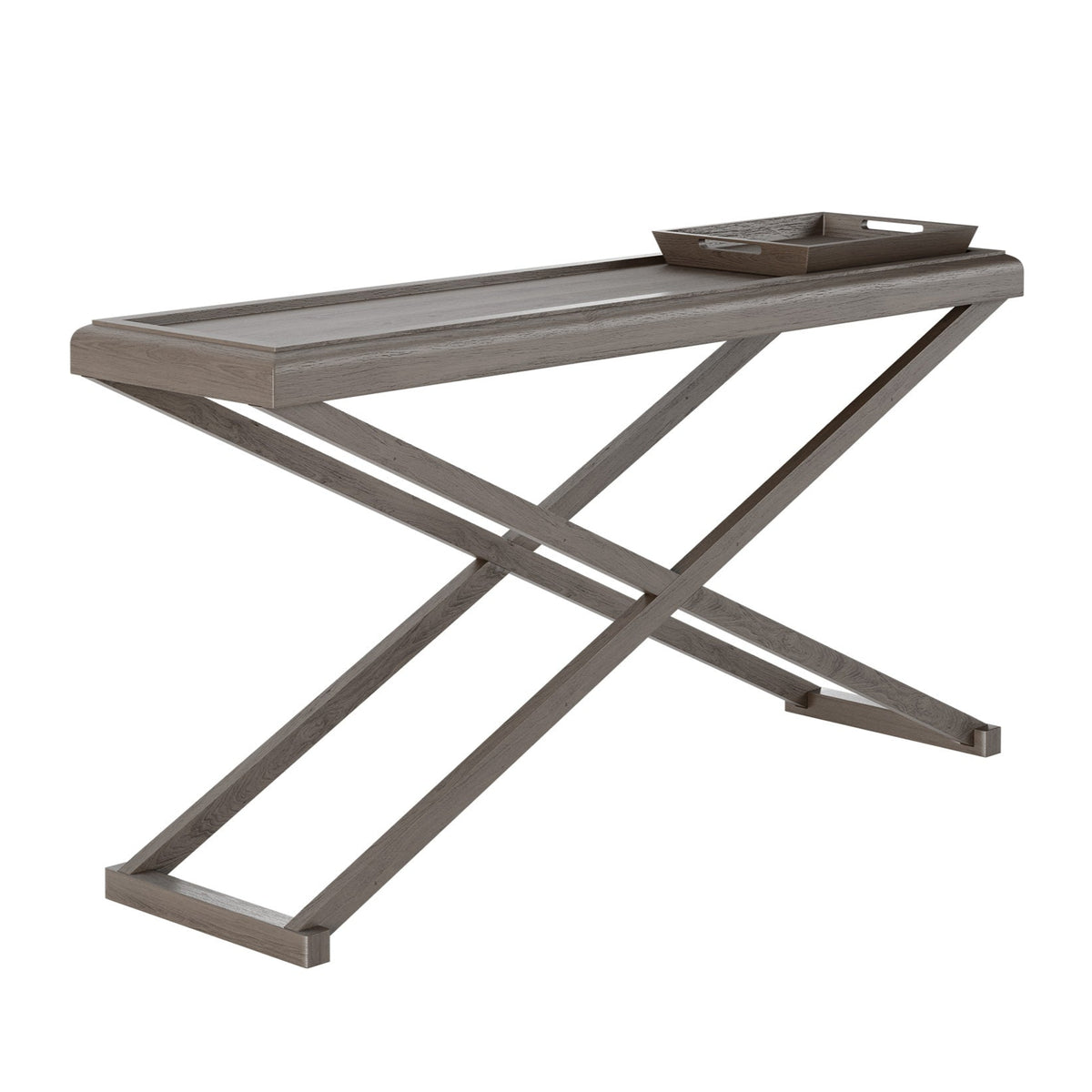 DI Designs Bentley Grey Oak Cross Leg Console Table