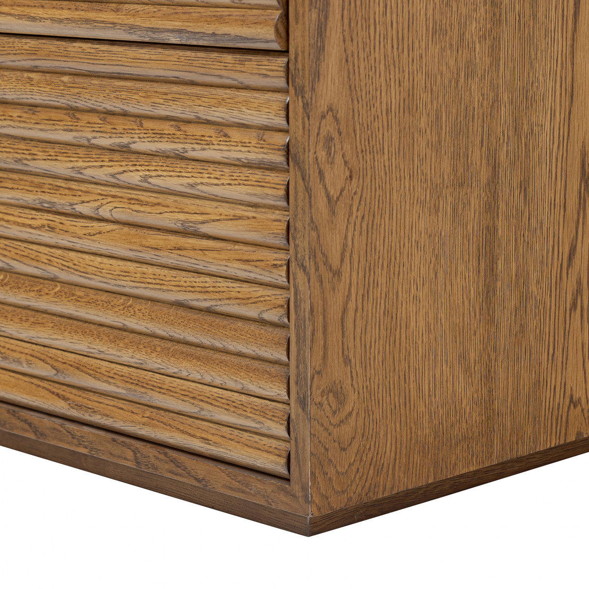 DI Designs Charlton Ribbed Walnut Oak Wood Chest of Drawers | 6 Drawers