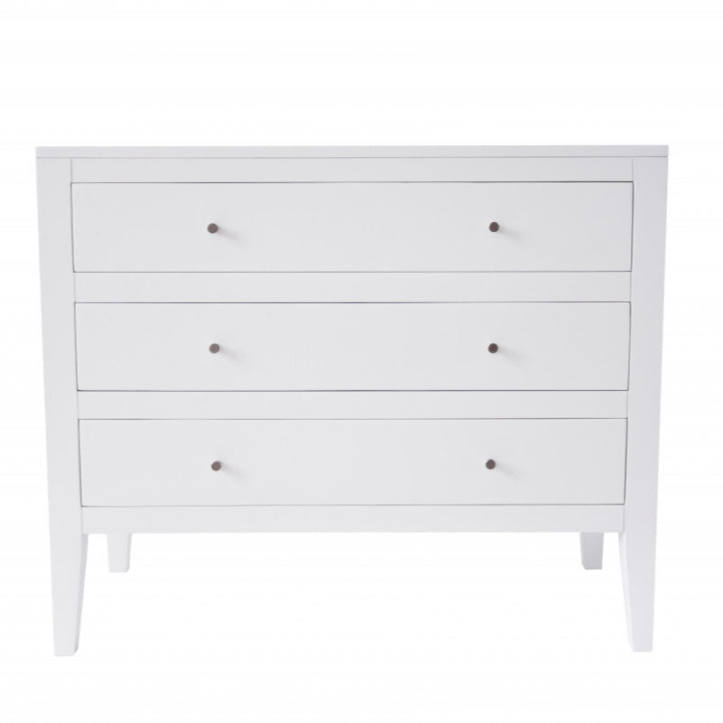 DI Designs Alton White Birch Wood Chest of Drawers | 3 Drawers