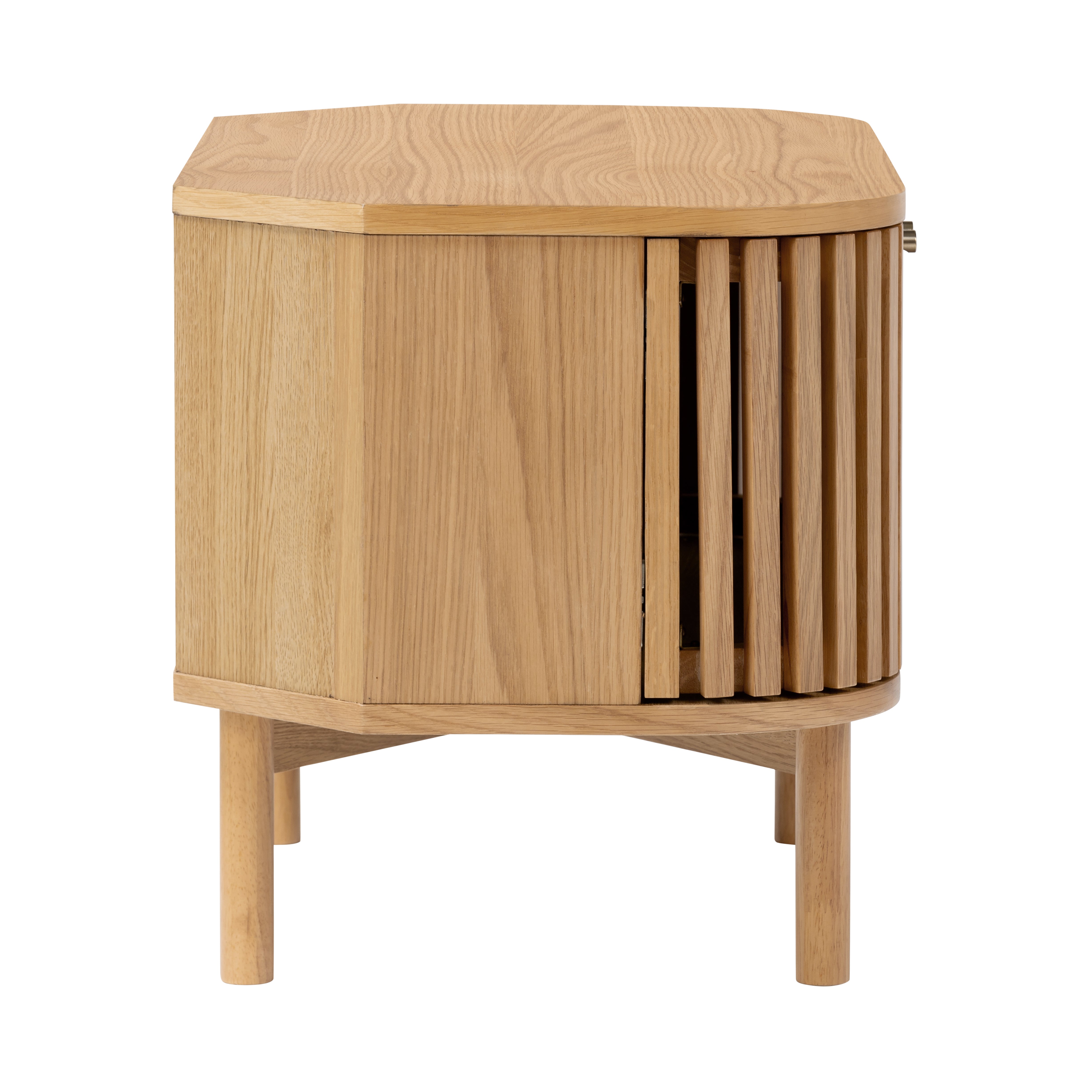 Colton Natural Wood Corner TV Unit