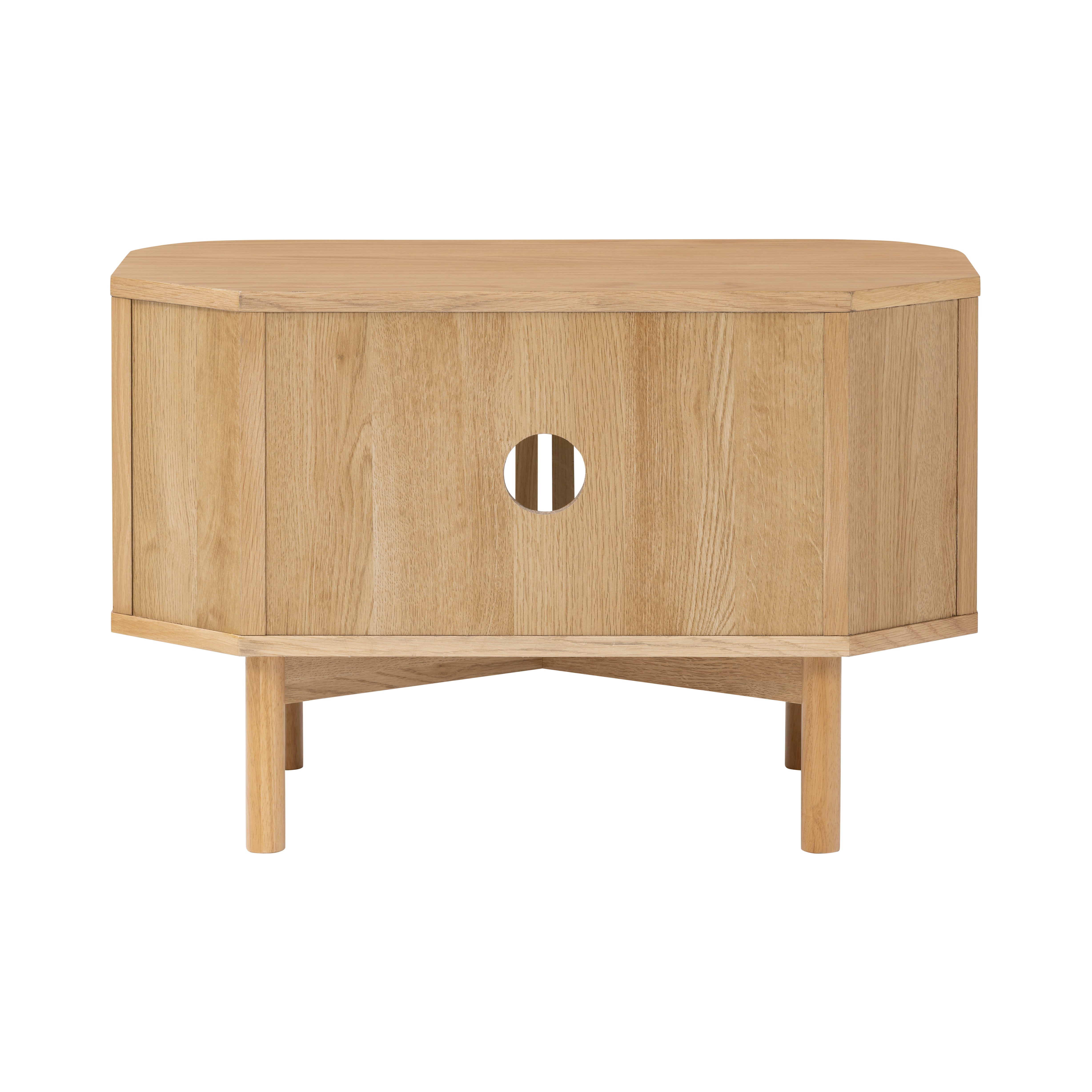 Colton Natural Wood Corner TV Unit