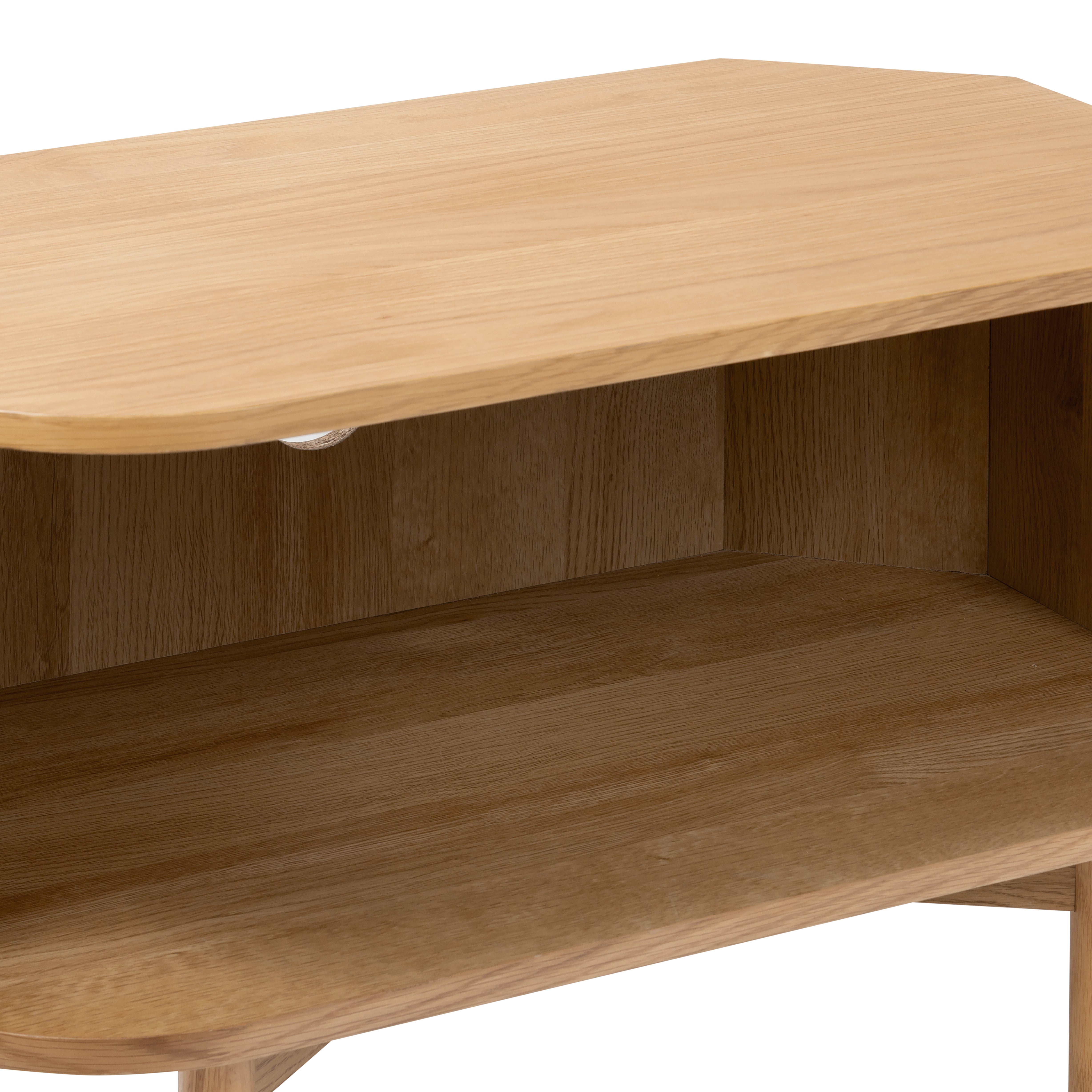 Colton Natural Wood Corner TV Unit