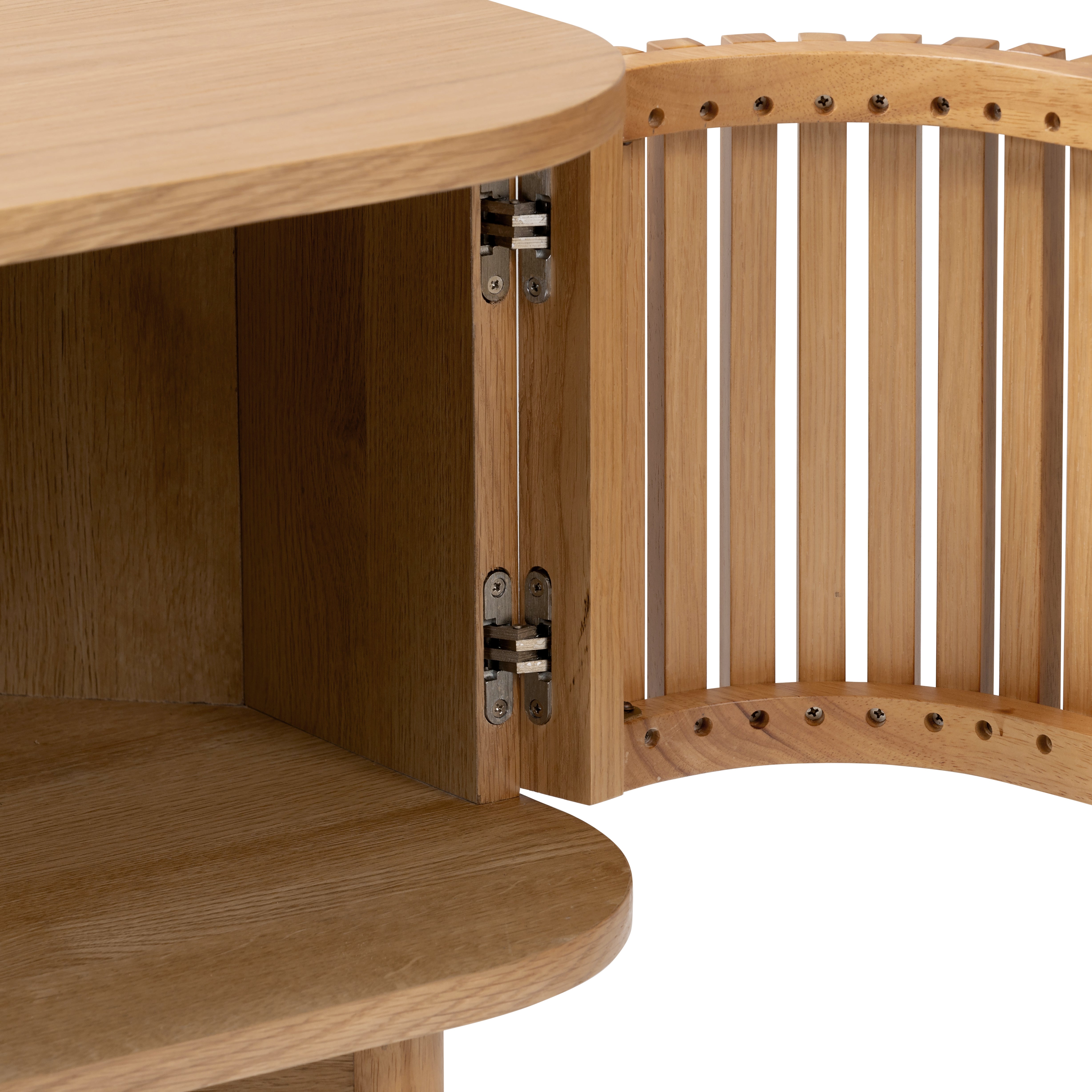 Colton Natural Wood Corner TV Unit