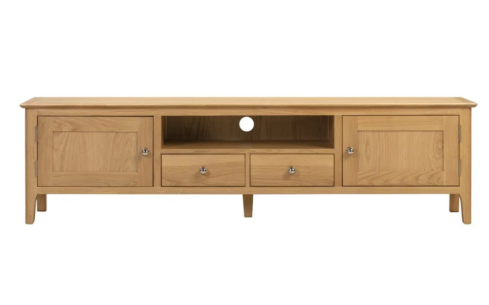 Millbrook Solid Oak Wood Widescreen TV Unit