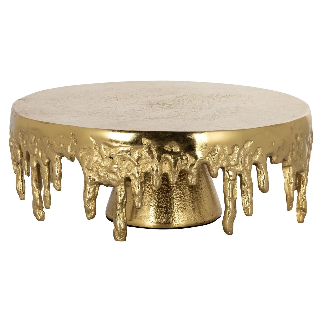 Richmond Interiors Carmona Dripping Paint Gold Cakeplate