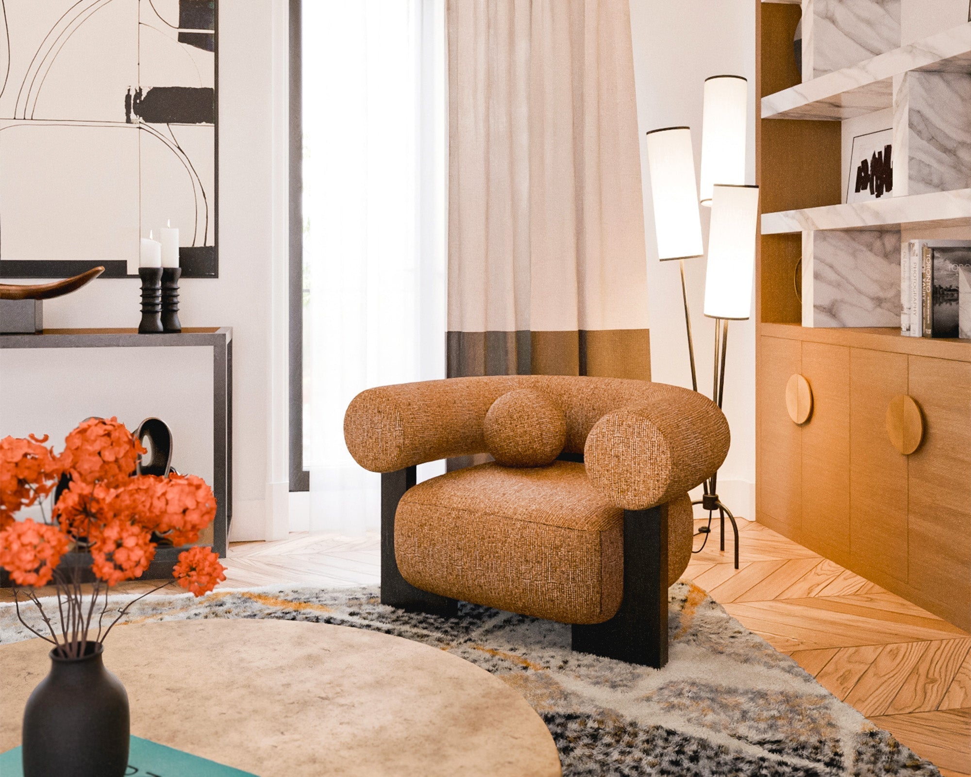 Epic Armchair - Bari Amber