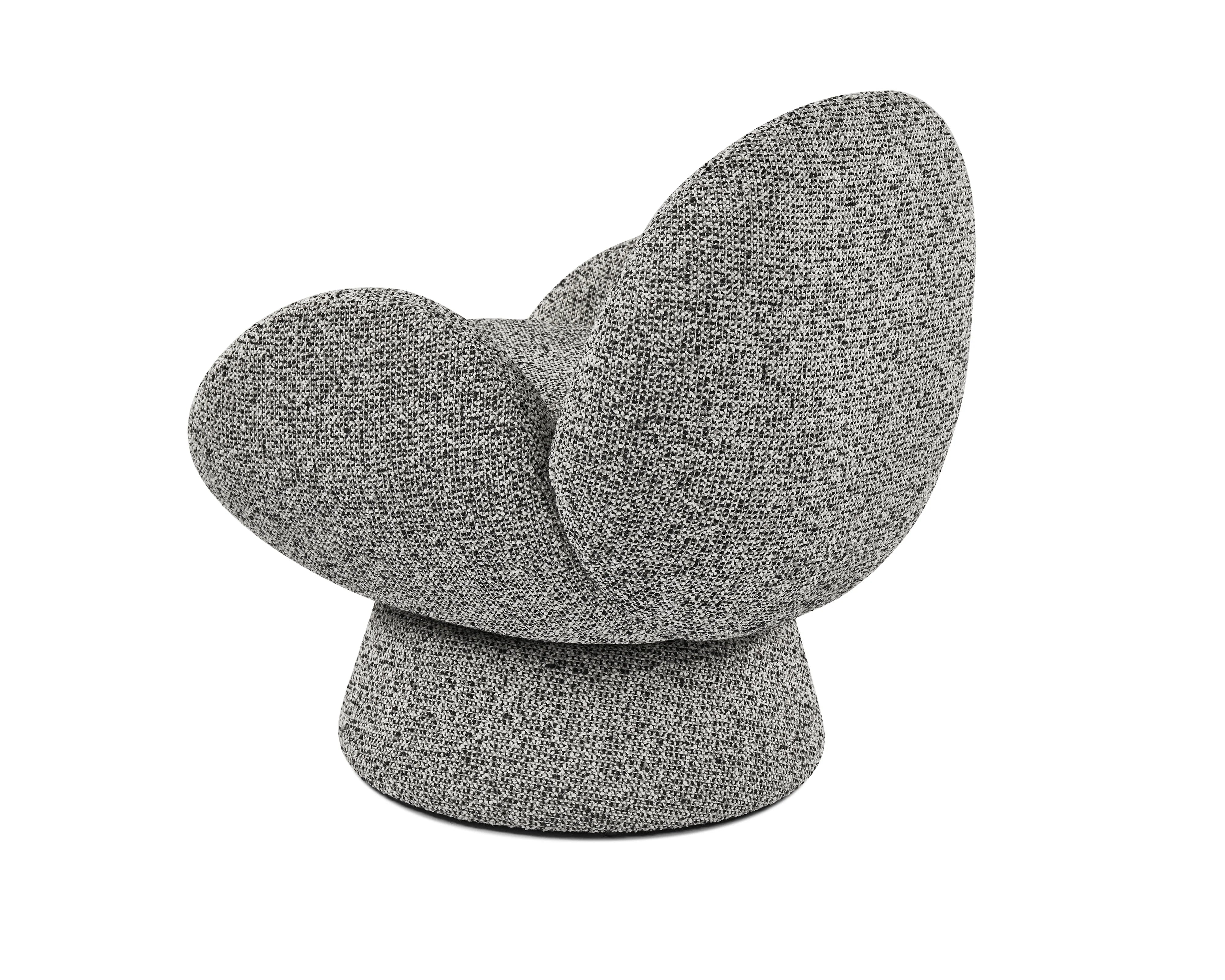 Arles Dexter Sparkle Stone Linen Look Swivel Armchair