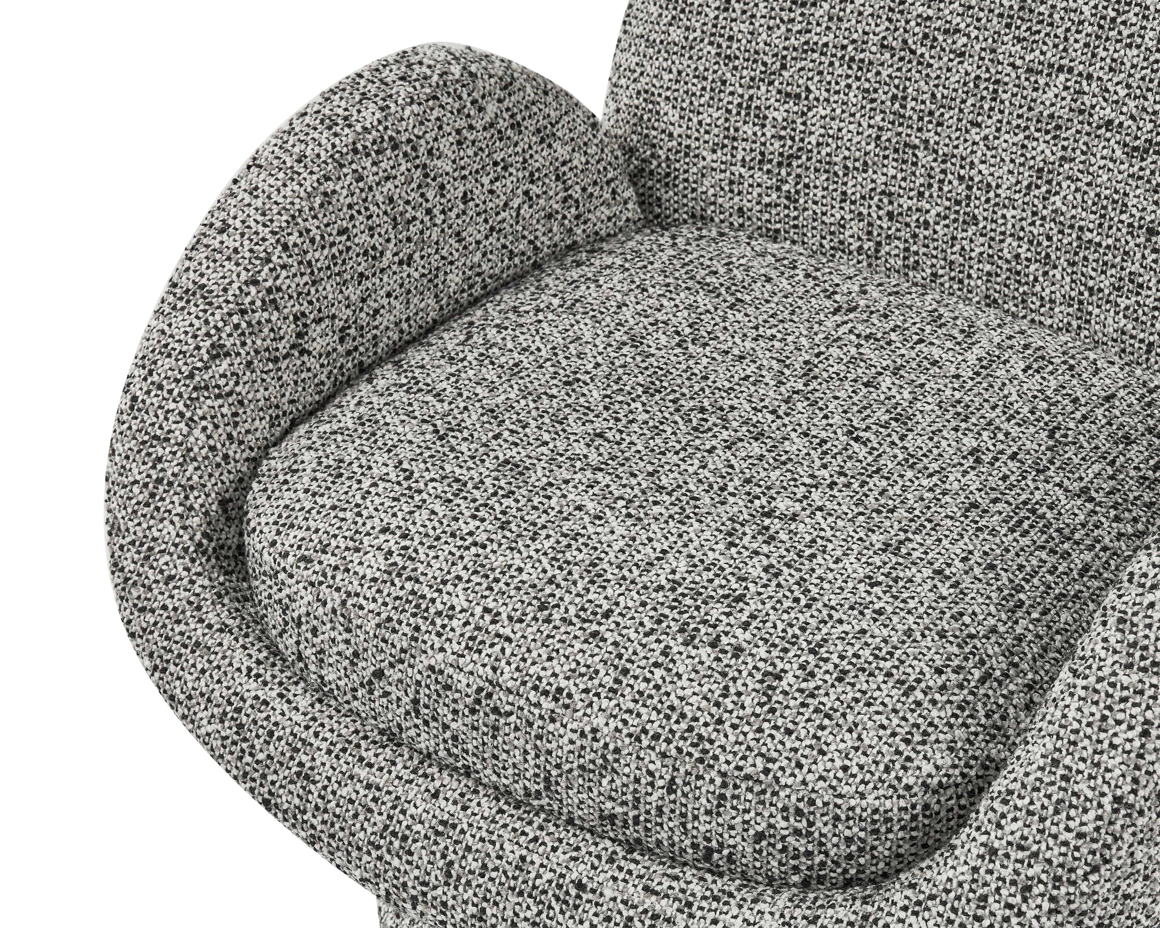 Arles Dexter Sparkle Stone Linen Look Swivel Armchair