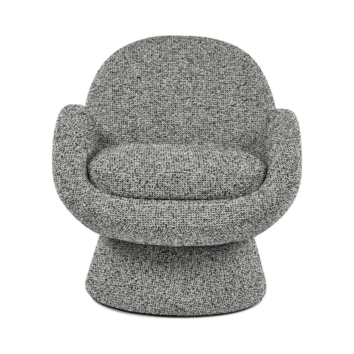Arles Dexter Sparkle Stone Linen Look Swivel Armchair