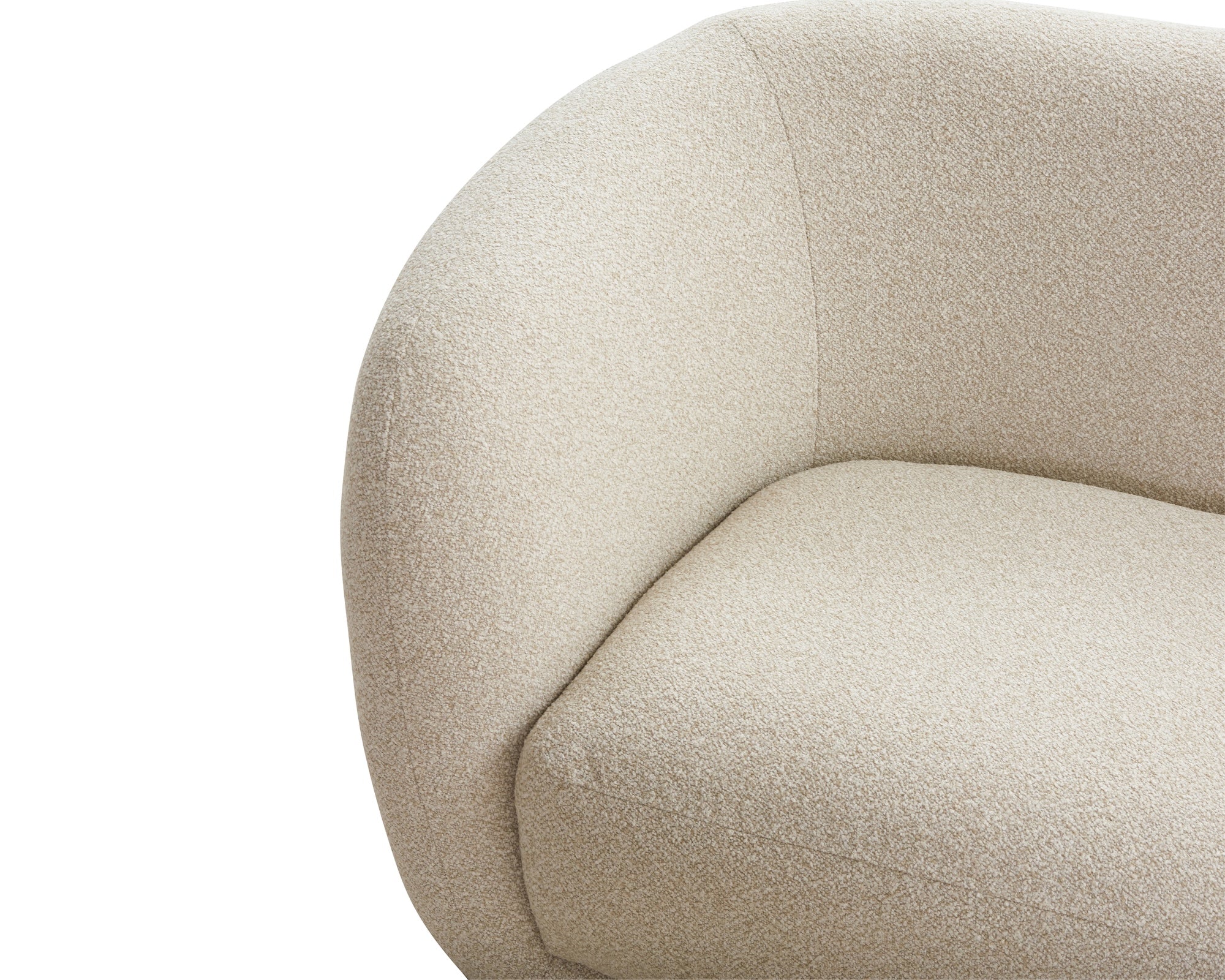 Algar Hopper Desert Chenille and Matt Black Metal Swivel Armchair Crib 5
