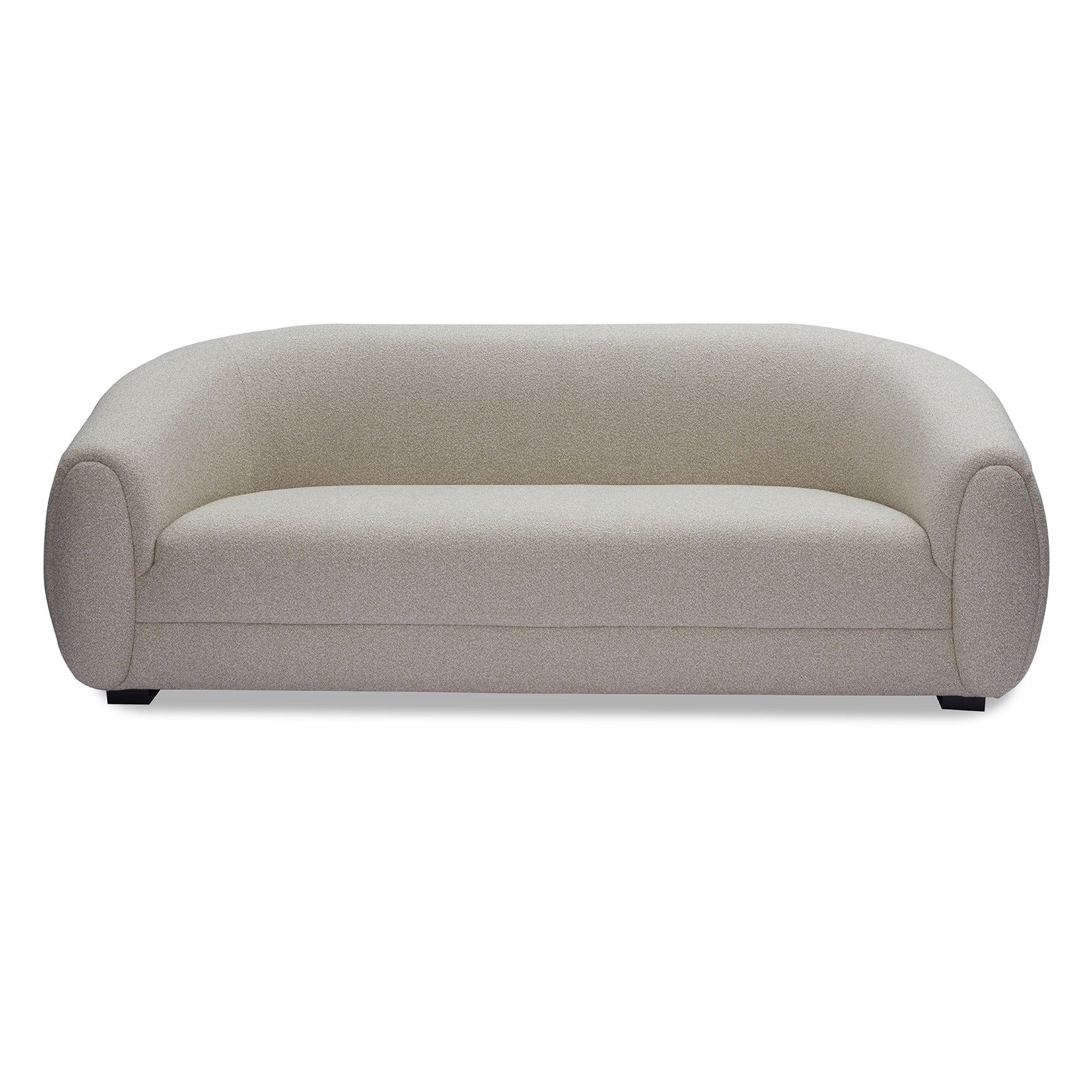 Voltaire Capella Sand Chenille & Dark Brown Wood 3 Seater Sofa