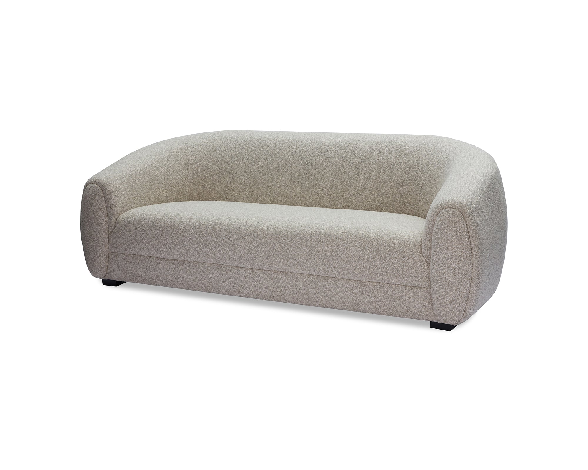 Voltaire Sofa - Capella Sand - Dark Brown Solid Wood