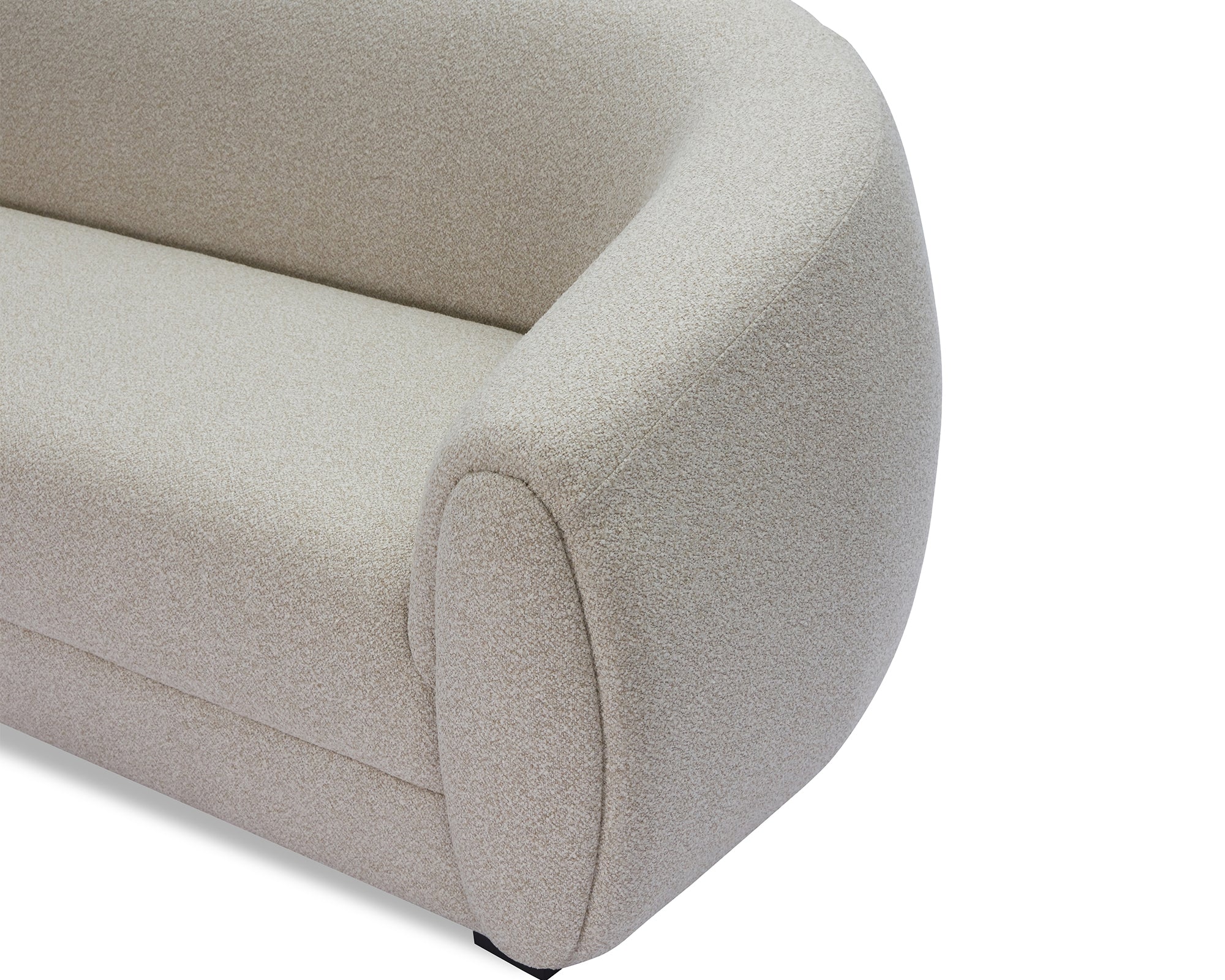 Voltaire Sofa - Capella Sand - Dark Brown Solid Wood