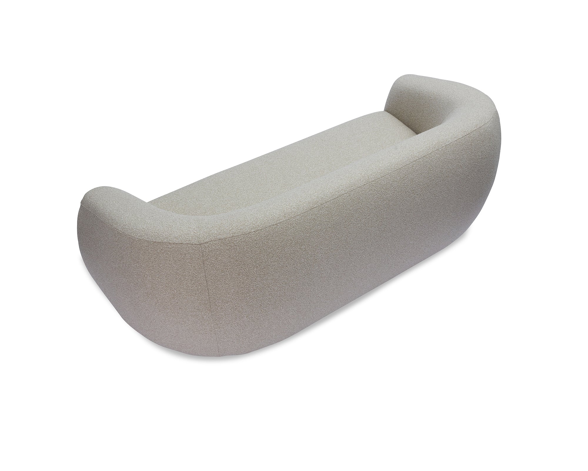 Voltaire Sofa - Capella Sand - Dark Brown Solid Wood