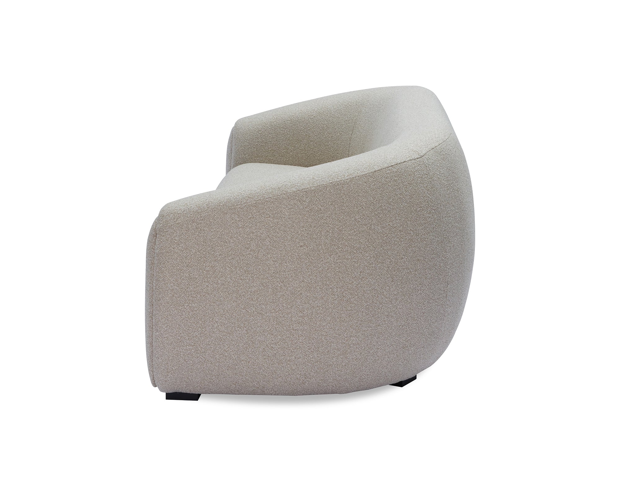 Voltaire Sofa - Capella Sand - Dark Brown Solid Wood